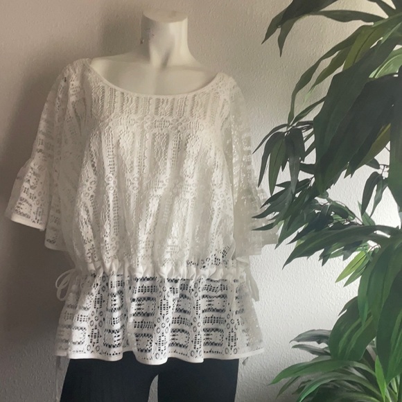 White blouse batwing women’s X-Large A.N.A - Picture 10 of 10